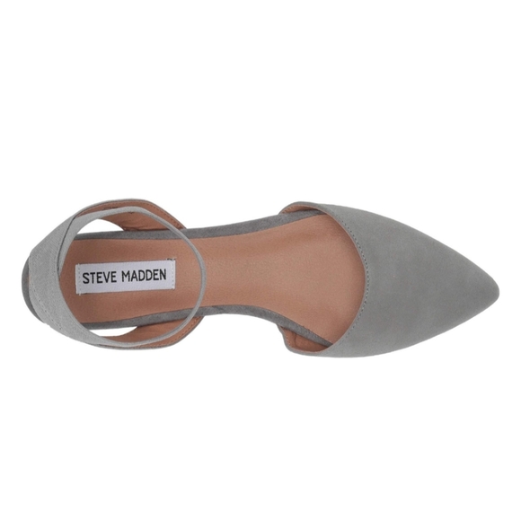 Steve Madden Uptown Elastic Ankle Grey Suede Flats Sz 9. Excellent Condition - Picture 2 of 9